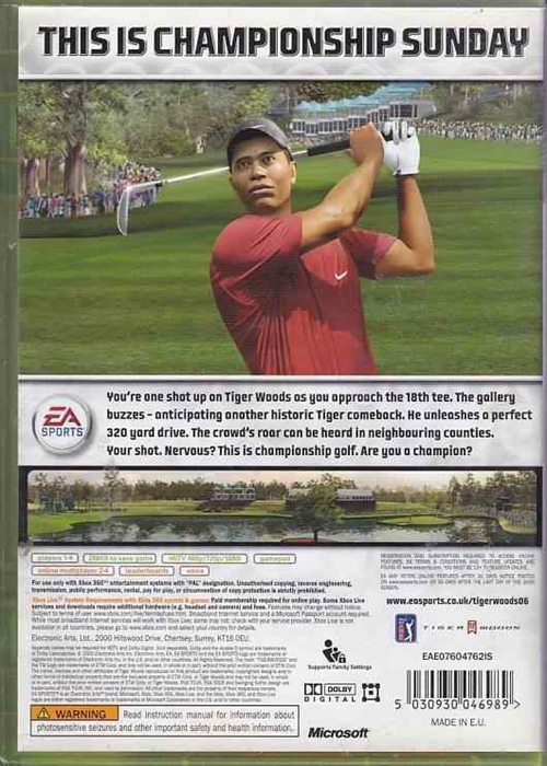 Tiger Woods PGA Tour 06 - XBOX Live - XBOX 360 (B Grade) (Genbrug)